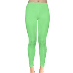 Mint Green Color Leggings  by SpinnyChairDesigns