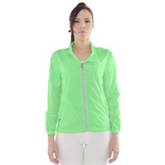 Mint Green Color Women s Windbreaker by SpinnyChairDesigns