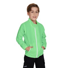 Mint Green Color Kids  Windbreaker by SpinnyChairDesigns