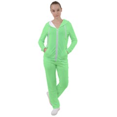 Mint Green Color Women s Tracksuit by SpinnyChairDesigns