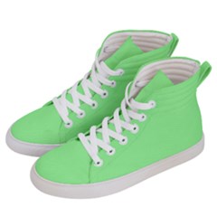 Mint Green Color Women s Hi-top Skate Sneakers by SpinnyChairDesigns