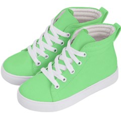 Mint Green Color Kids  Hi-top Skate Sneakers by SpinnyChairDesigns