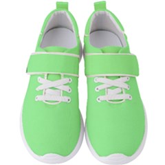 Mint Green Color Men s Velcro Strap Shoes by SpinnyChairDesigns