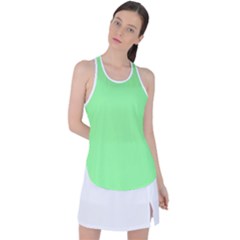 Mint Green Color Racer Back Mesh Tank Top by SpinnyChairDesigns