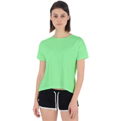 Mint Green Color Open Back Sport Tee by SpinnyChairDesigns