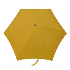 True Mustard Yellow Color Mini Folding Umbrellas by SpinnyChairDesigns