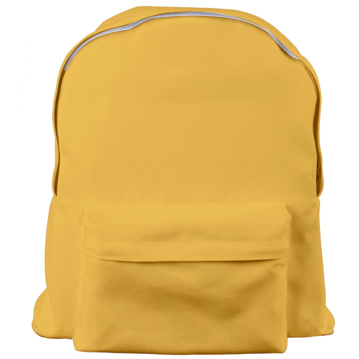 True Mustard Yellow Color Giant Full Print Backpack