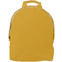 True Mustard Yellow Color Mini Full Print Backpack View1