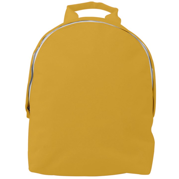 True Mustard Yellow Color Mini Full Print Backpack