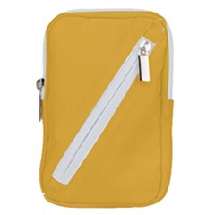 True Mustard Yellow Color Belt Pouch Bag (large) by SpinnyChairDesigns