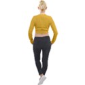 True Mustard Yellow Color Long Sleeve Cropped Velvet Jacket View2