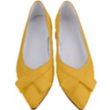 True Mustard Yellow Color Women s Bow Heels View1