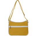 True Mustard Yellow Color Zip Up Shoulder Bag View3