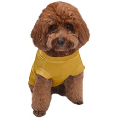 True Mustard Yellow Color Dog T-shirt by SpinnyChairDesigns