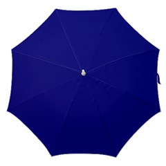 True Navy Blue Color Straight Umbrellas by SpinnyChairDesigns