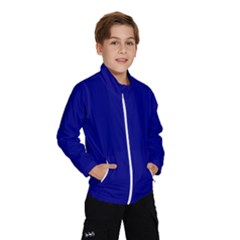 True Navy Blue Color Kids  Windbreaker by SpinnyChairDesigns