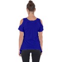 True Navy Blue Color Cut Out Side Drop Tee View2