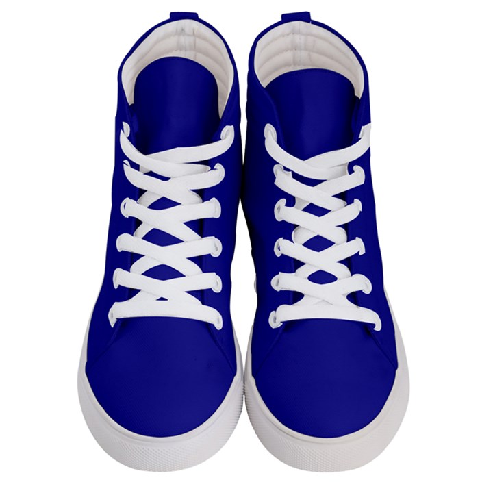 True Navy Blue Color Women s Hi-Top Skate Sneakers