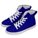 True Navy Blue Color Women s Hi-Top Skate Sneakers View2