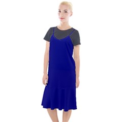 True Navy Blue Color Camis Fishtail Dress by SpinnyChairDesigns