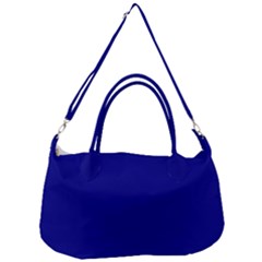 True Navy Blue Color Removal Strap Handbag by SpinnyChairDesigns