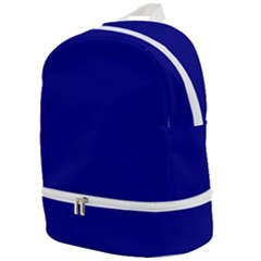 True Navy Blue Color Zip Bottom Backpack by SpinnyChairDesigns