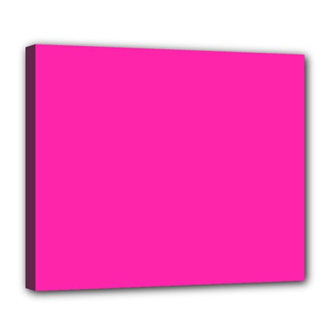 Neon Pink Color Deluxe Canvas 24  X 20  (stretched) by SpinnyChairDesigns