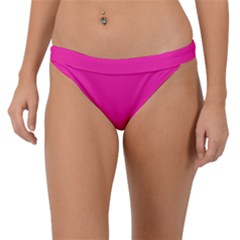 Neon Pink Color Band Bikini Bottom by SpinnyChairDesigns