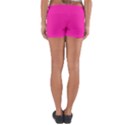 Neon Pink Color Yoga Shorts View2