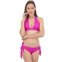 Neon Pink Color Tie It Up Bikini Set View1