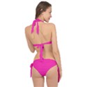 Neon Pink Color Tie It Up Bikini Set View2