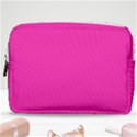 Neon Pink Color Make Up Pouch (Medium) View1