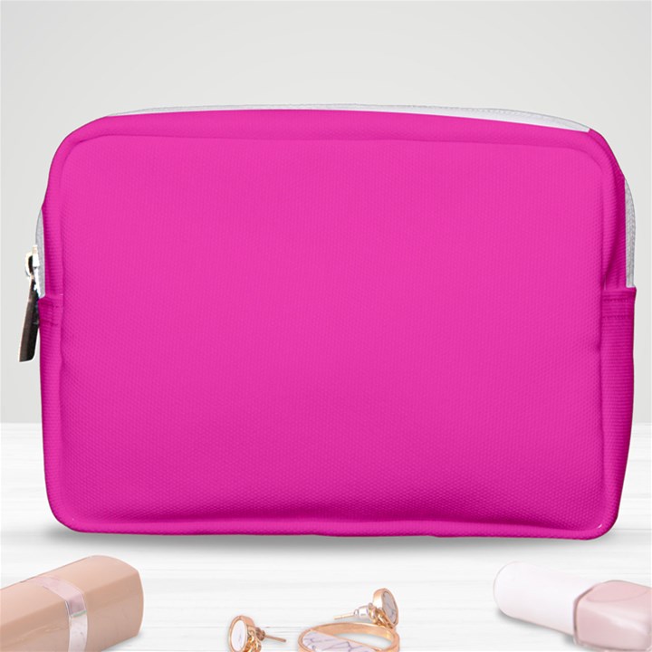 Neon Pink Color Make Up Pouch (Medium)