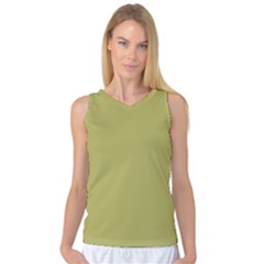 Olive Green Color Women s Basketball Tank Top by SpinnyChairDesigns