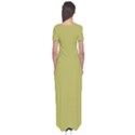 Olive Green Color Short Sleeve Maxi Dress View2