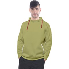 Olive Green Color Men s Pullover Hoodie by SpinnyChairDesigns