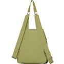 Olive Green Color Center Zip Backpack View2