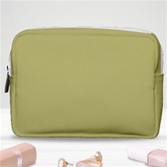 Olive Green Color Make Up Pouch (medium) by SpinnyChairDesigns