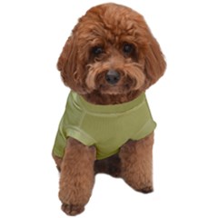 Olive Green Color Dog T-shirt by SpinnyChairDesigns