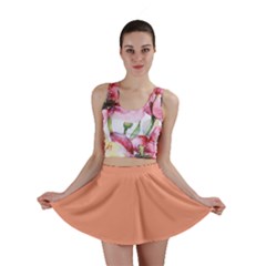 True Peach Color Mini Skirt by SpinnyChairDesigns