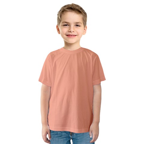 True Peach Color Kids  Sport Mesh Tee by SpinnyChairDesigns