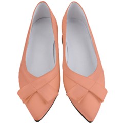 True Peach Color Women s Bow Heels by SpinnyChairDesigns