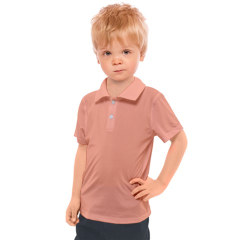 True Peach Color Kids  Polo Tee by SpinnyChairDesigns