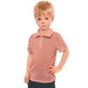 True Peach Color Kids  Polo Tee View1