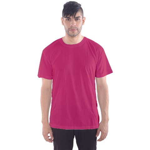 Rose Red Color Men s Sport Mesh Tee by SpinnyChairDesigns