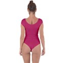 Rose Red Color Short Sleeve Leotard  View2