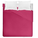 Rose Red Color Duvet Cover Double Side (Queen Size) View1