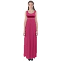 Rose Red Color Empire Waist Maxi Dress View1