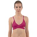 Rose Red Color Wrap Around Bikini Top View1