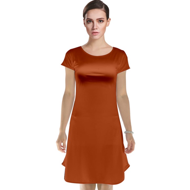 True Rust Color Cap Sleeve Nightdress